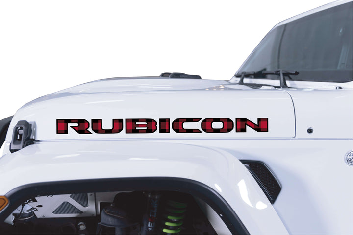 Rubicon Stickers Red and Black Plaid