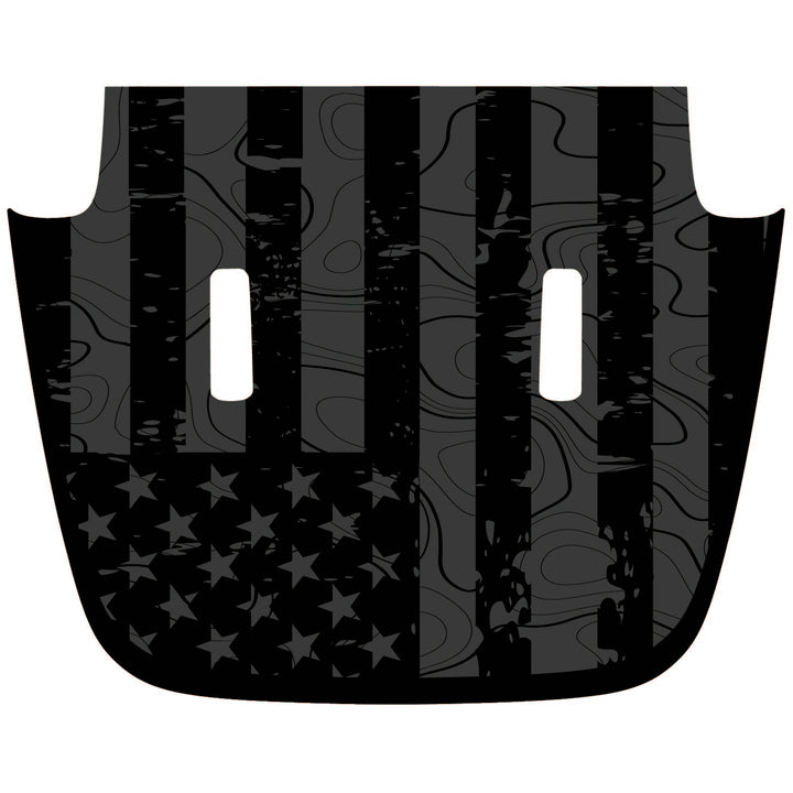 Subdued American Flag Topography - Sport/Sahara/Overland/Willys Hood Graphic