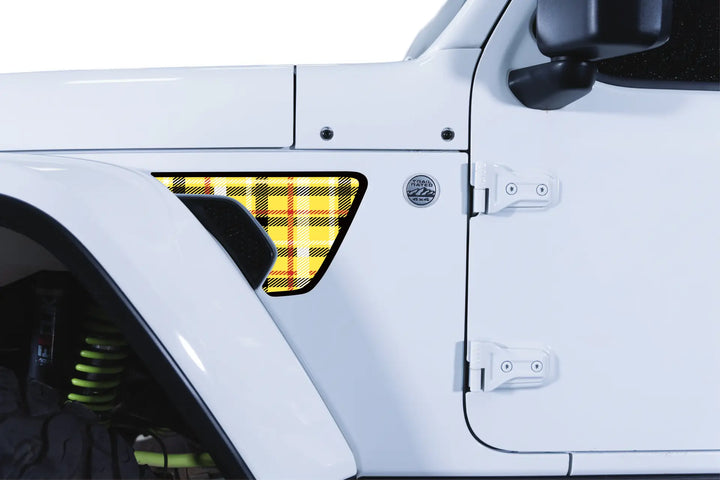 Rubicon Mojave Fender Inserts Yellow and Red Plaid