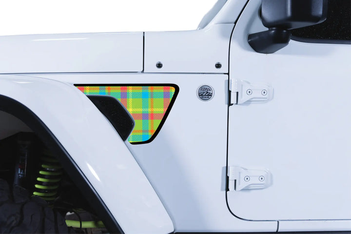 Rubicon Mojave Fender Inserts Retro Neon Plaid