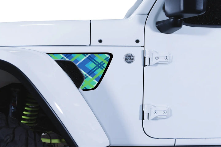 Rubicon Mojave Fender Inserts Green and Blue Plaid