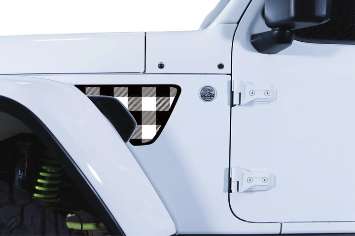 Rubicon Mojave Fender Inserts Black and White Plaid