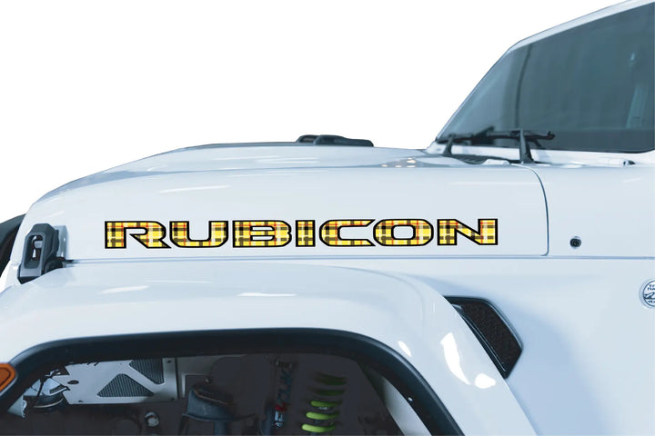 Rubicon Stickers Retro Yellow and Red Plaid