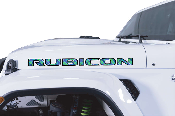 Rubicon Stickers Green and Blue Plaid