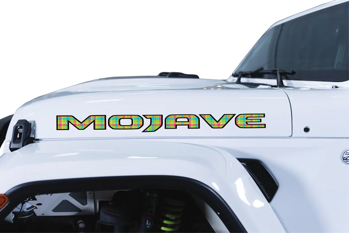 Mojave Hood Lettering Retro Neon Plaid