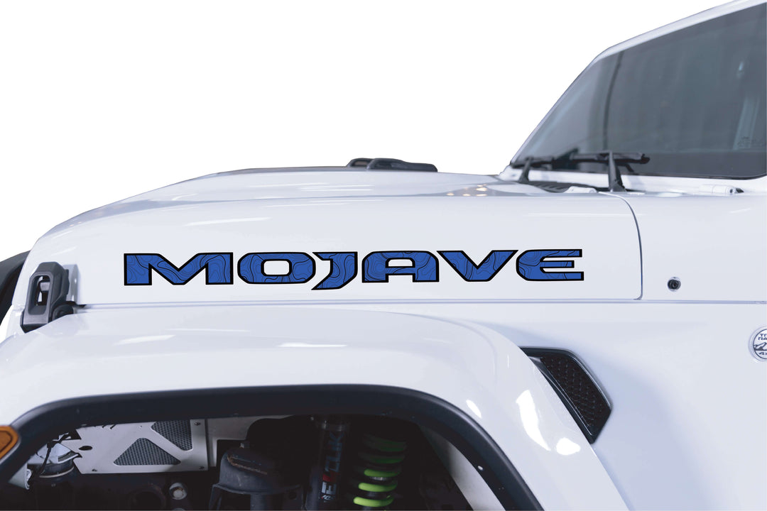 Mojave Hood Lettering - Topography with Black Outline