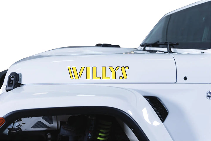 Willys Hood Lettering - Color (Black Outline)