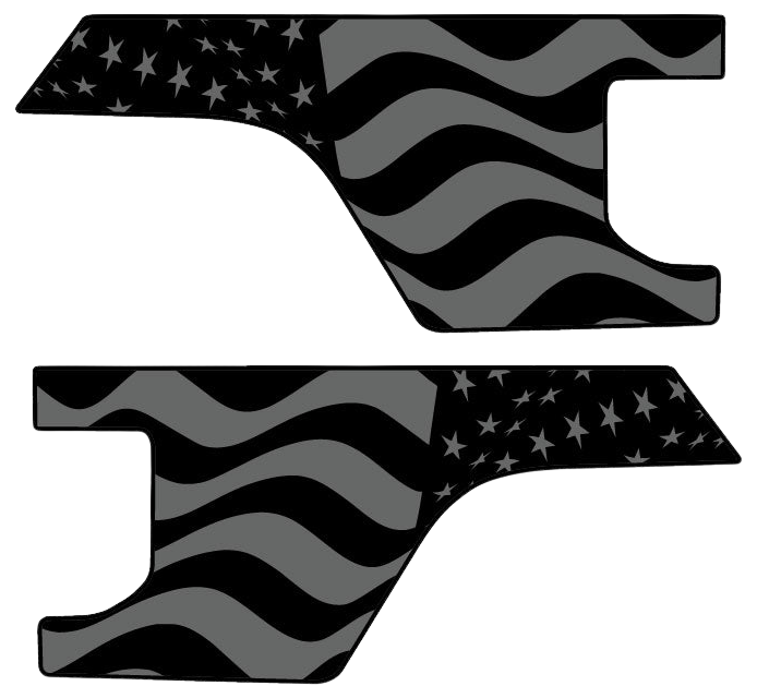 gladiator side decals - subdued american flag