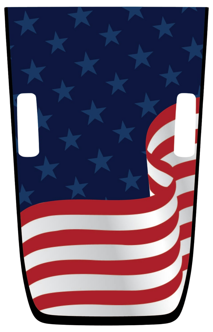 Abstract American Flag Hood Graphic