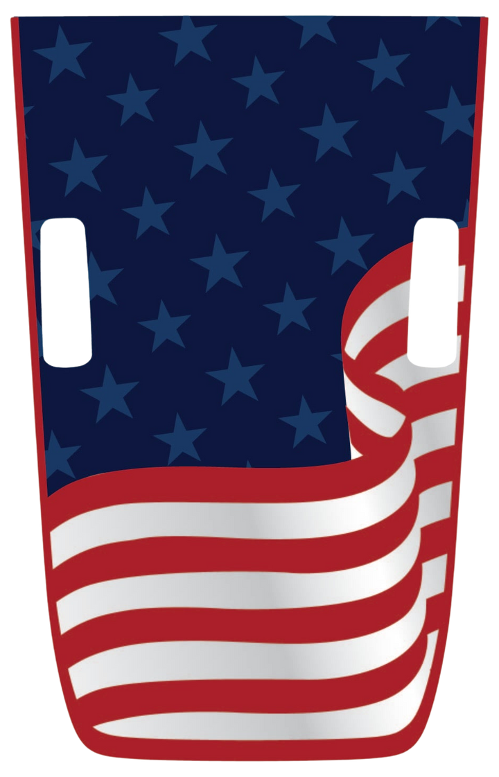 Abstract American Flag Hood Graphic