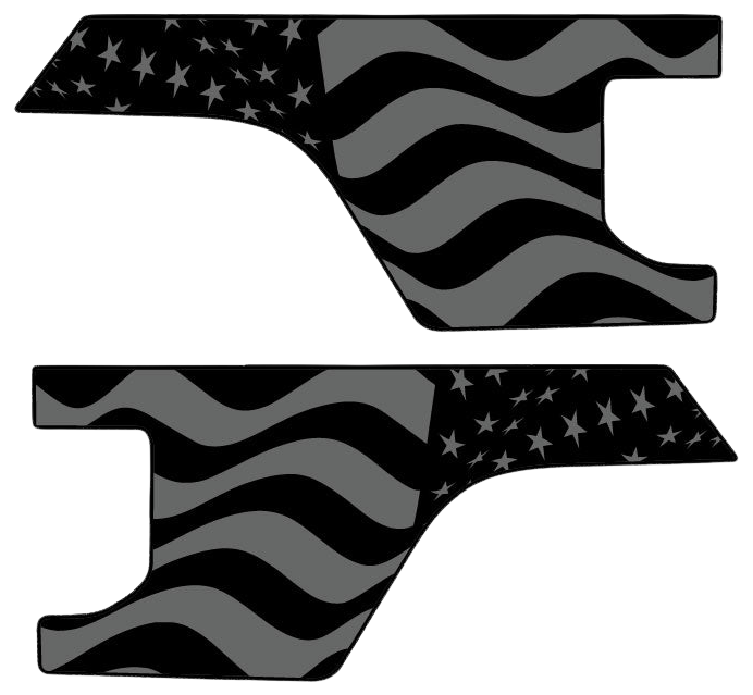 gladiator side decals - subdued american flag