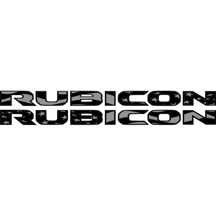 Rubicon Hood Lettering - Subdued American Flag