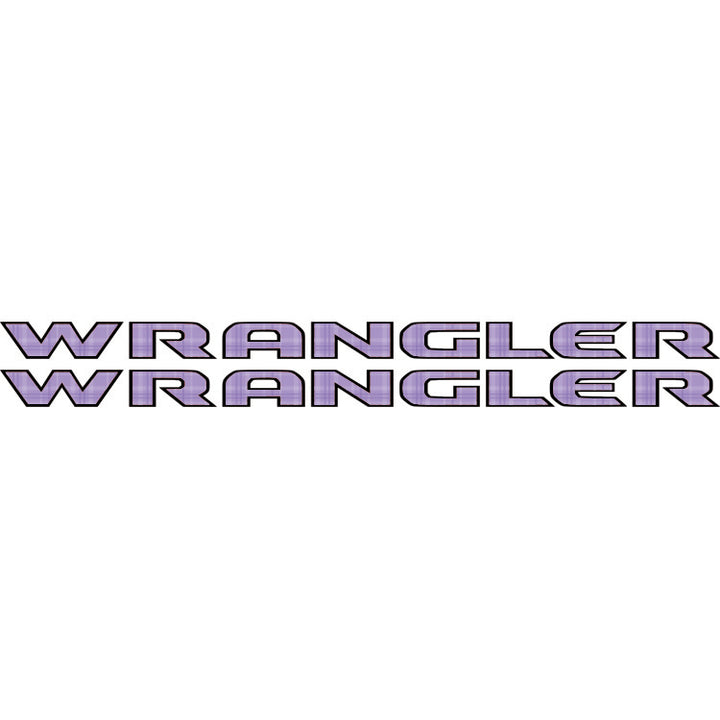 Wrangler Hood Lettering - Purple Plaid