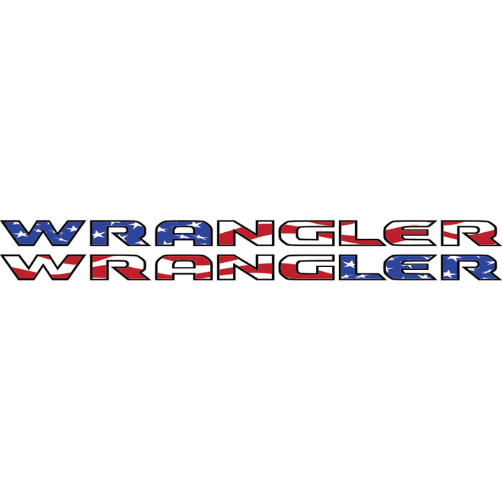 Wrangler Hood Lettering - American Flag