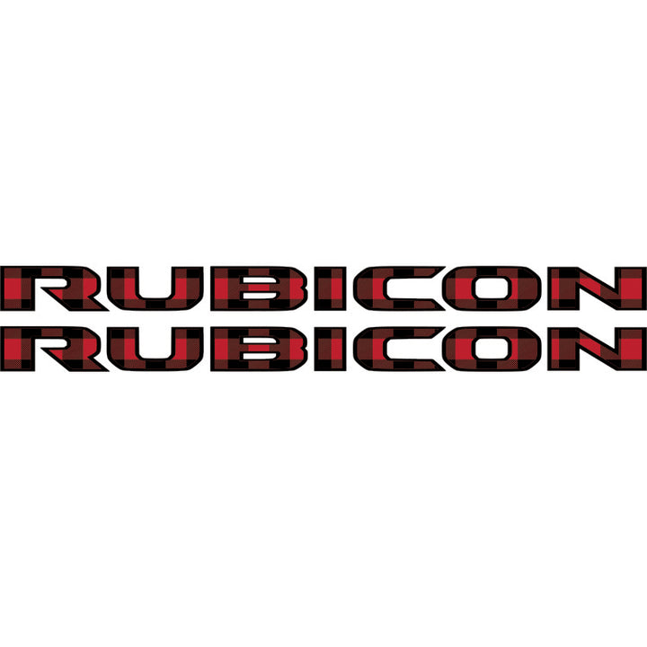 Rubicon Stickers Red and Black Plaid