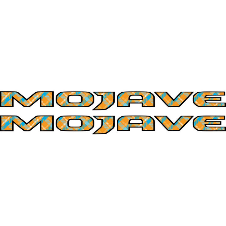 Mojave Hood Lettering Orange and Blue Plaid