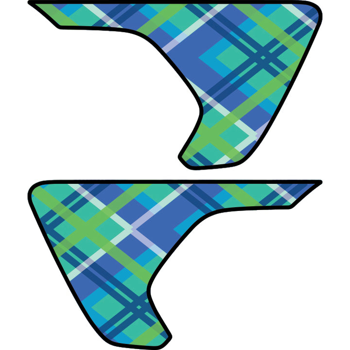 Rubicon Mojave Fender Inserts Green and Blue Plaid