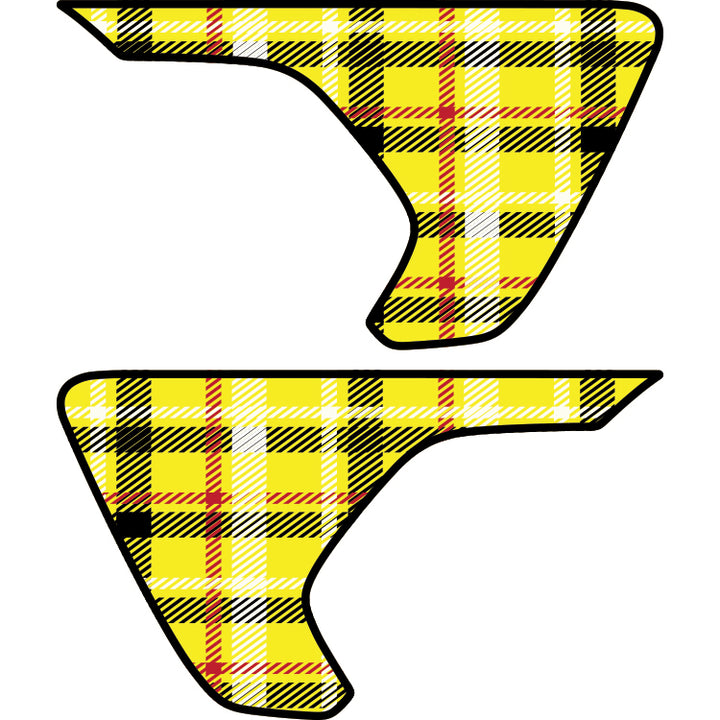 Rubicon Mojave Fender Inserts Yellow and Red Plaid