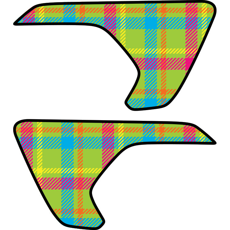 Sport Sahara Overland Willys Fender Inserts Retro Neon Plaid