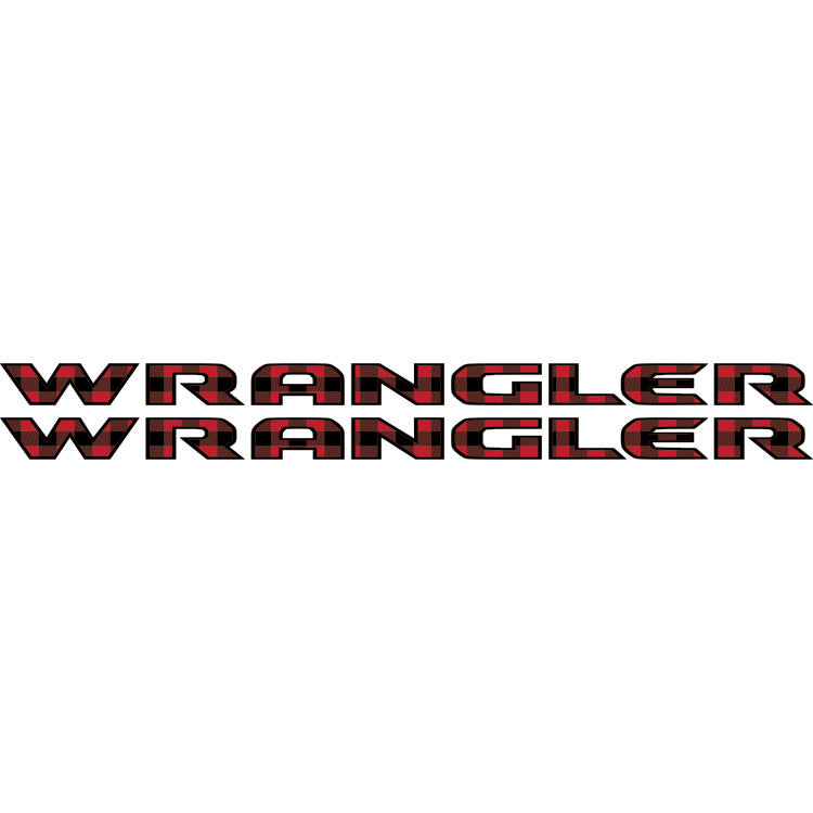 Wrangler Hood Lettering - Red and Black Plaid – Jeep Graphic Studio