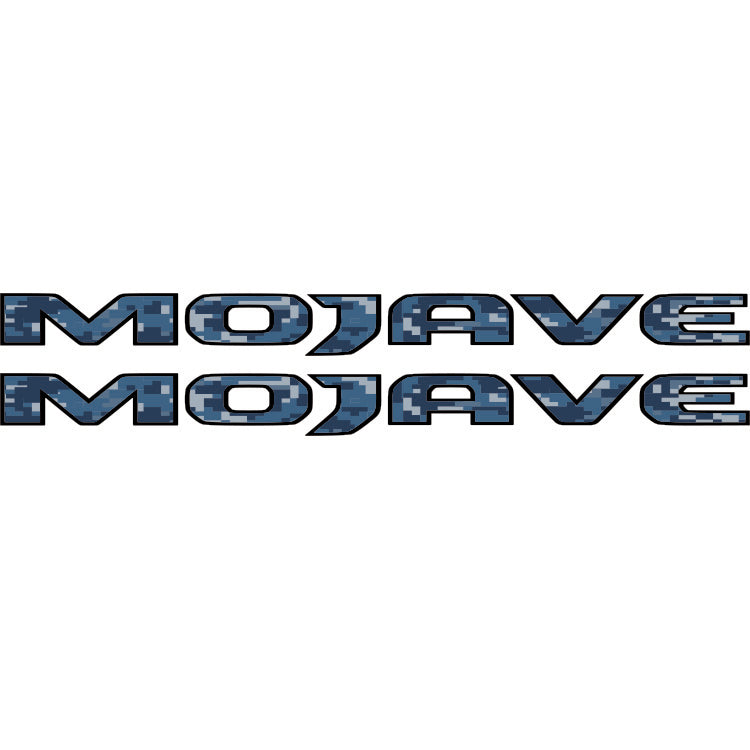 Mojave Hood Lettering - Blue Digital Camo