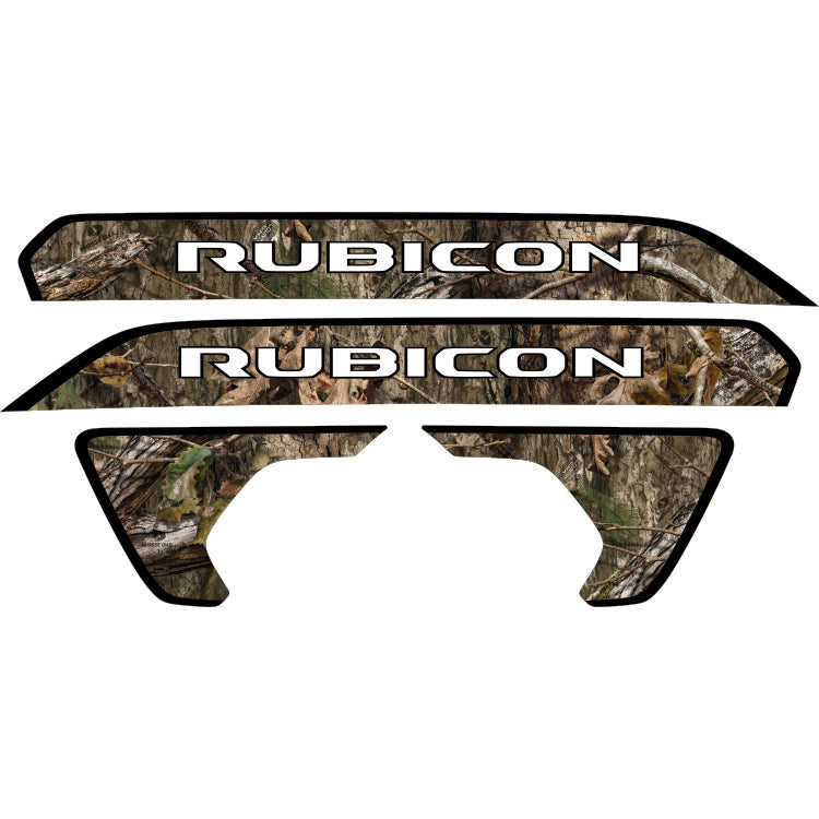 Rubicon Hood Lettering and Fender Insert Package - Mossy Oak Country DNA