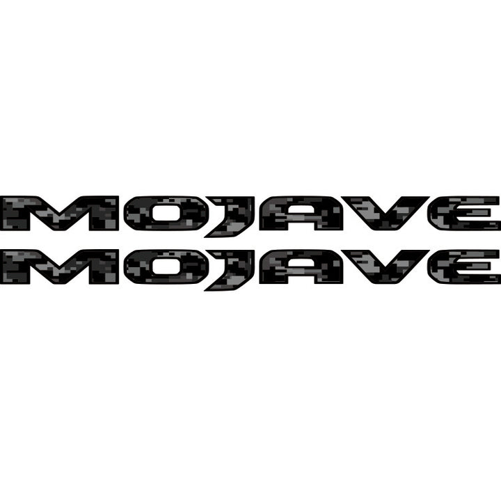 Mojave Hood Lettering - Black Digital Camo