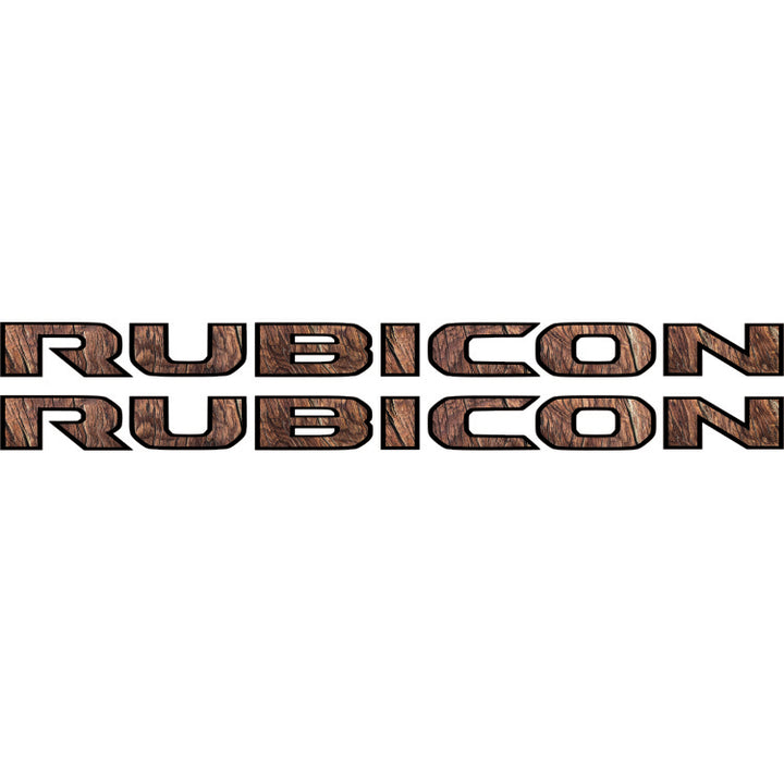 Rubicon Hood Lettering Textured - Wood Grain