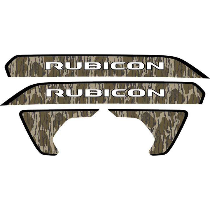 Rubicon Hood Lettering and Fender Insert Package - Mossy Oak Bottomland