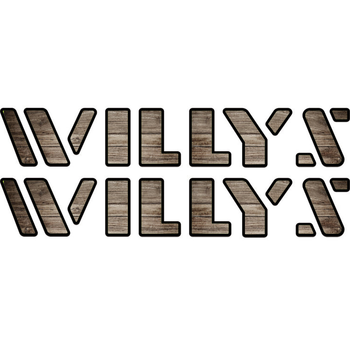 Willys Hood Lettering Textured - Wood Palette