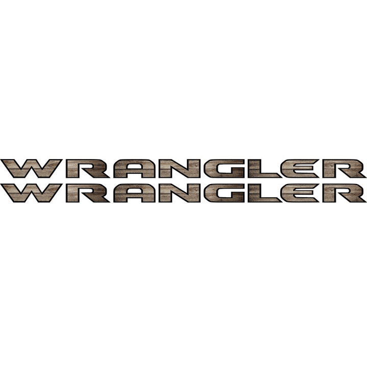 Wrangler Hood Lettering Textured - Wood Palette