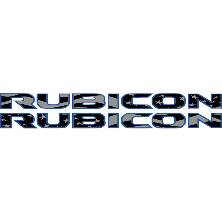 Rubicon Hood Lettering - Subdued American Flag