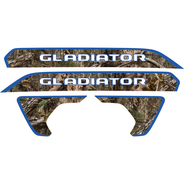 gladiator hood lettering and fender decal package - mossy oak country dna