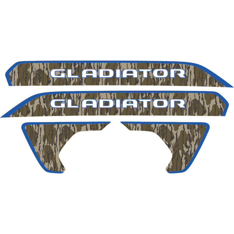 gladiator hood lettering and fender decal package - mossy oak bottomland