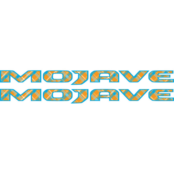 Mojave Hood Lettering Orange and Blue Plaid