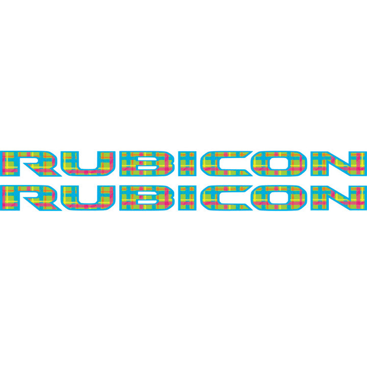 Rubicon Stickers Retro Neon Plaid