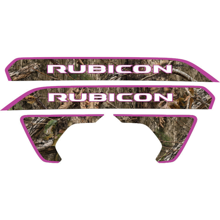 Rubicon Hood Lettering and Fender Insert Package - Mossy Oak Country DNA