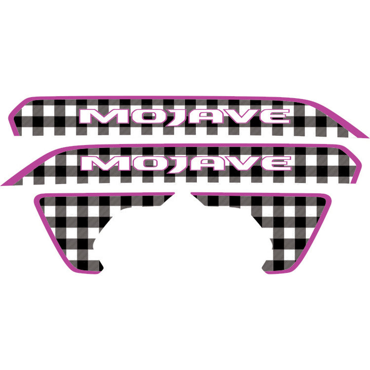 Mojave Hood Lettering and Fender Insert Package - Black and White Plaid