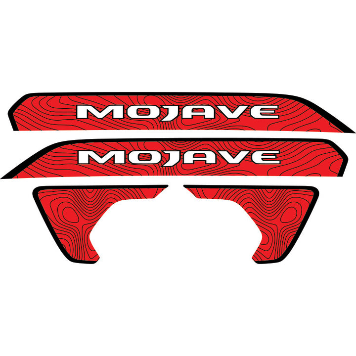 Mojave Hood Lettering and Fender Insert Package - Topography with Black Outline