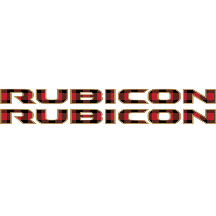 Rubicon Stickers Red and Black Plaid