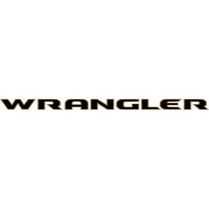 Wrangler Hood Lettering - Colored Outline