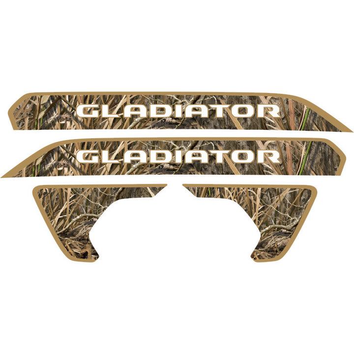 Gladiator Hood Lettering and Fender Insert Package - Mossy Oak Shadow Grass Habitat