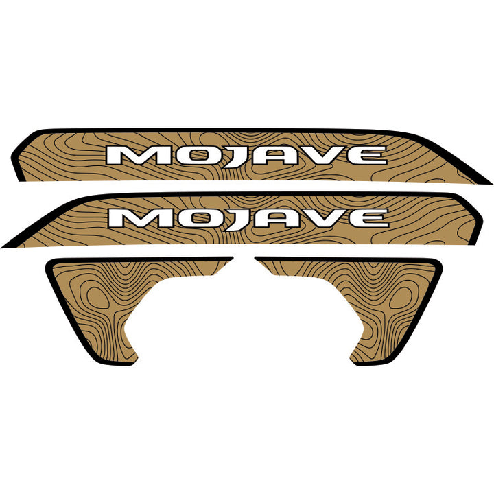 Mojave Hood Lettering and Fender Insert Package - Topography with Black Outline