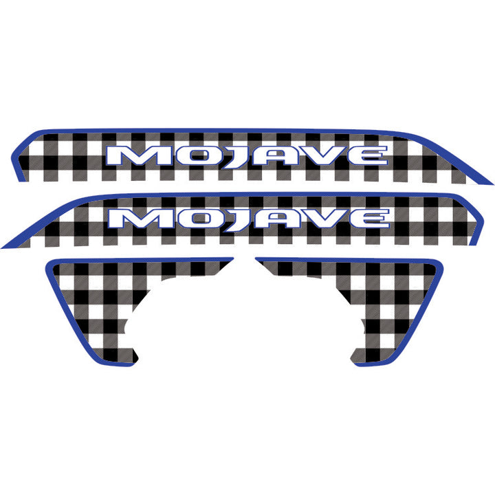 Mojave Hood Lettering and Fender Insert Package - Black and White Plaid