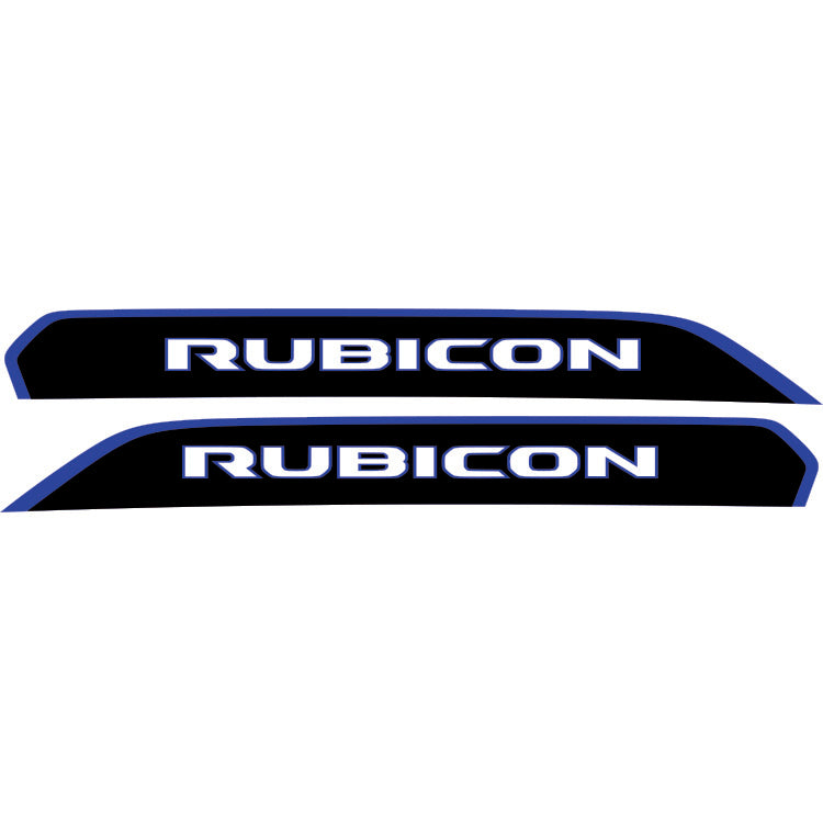 Rubicon Side Hood Graphic - Colored Outline