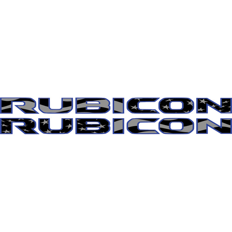 Rubicon Hood Lettering - Subdued American Flag