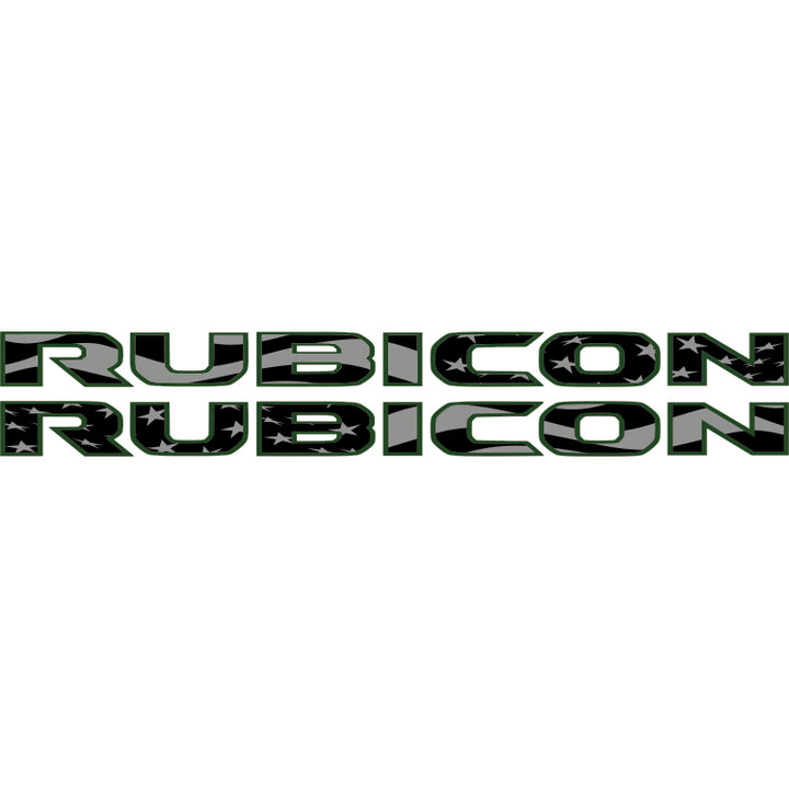 Rubicon Hood Lettering - Subdued American Flag