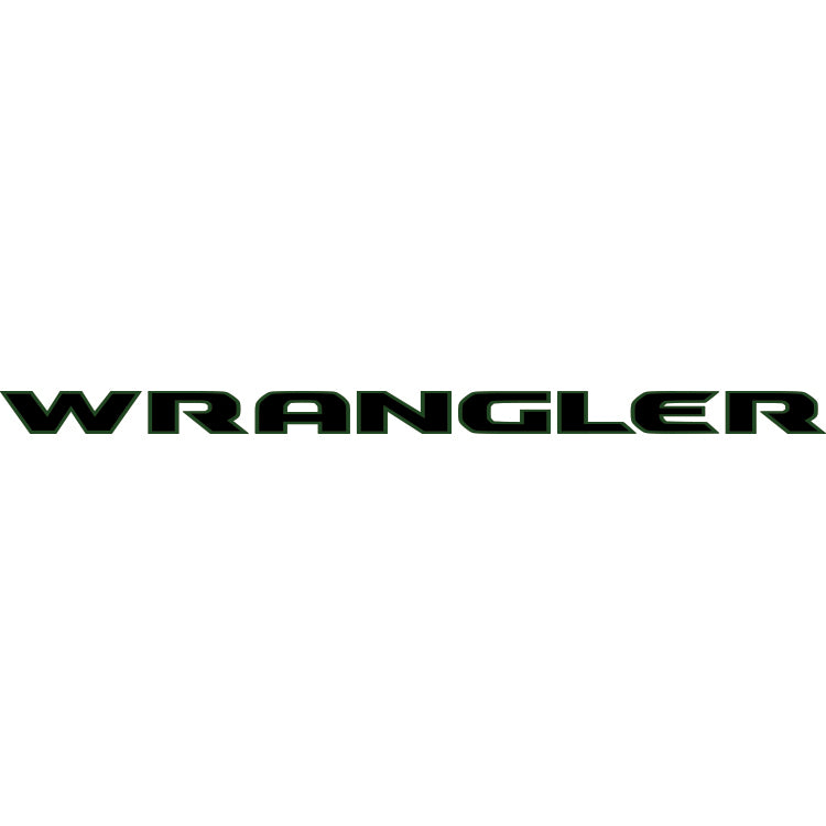 Wrangler Hood Lettering - Colored Outline