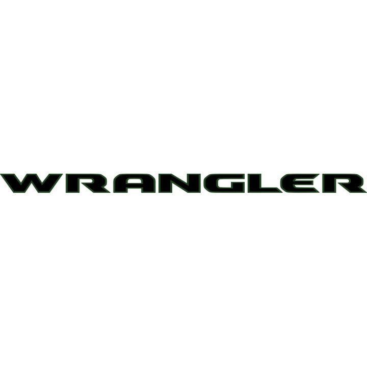 Wrangler Hood Lettering - Colored Outline