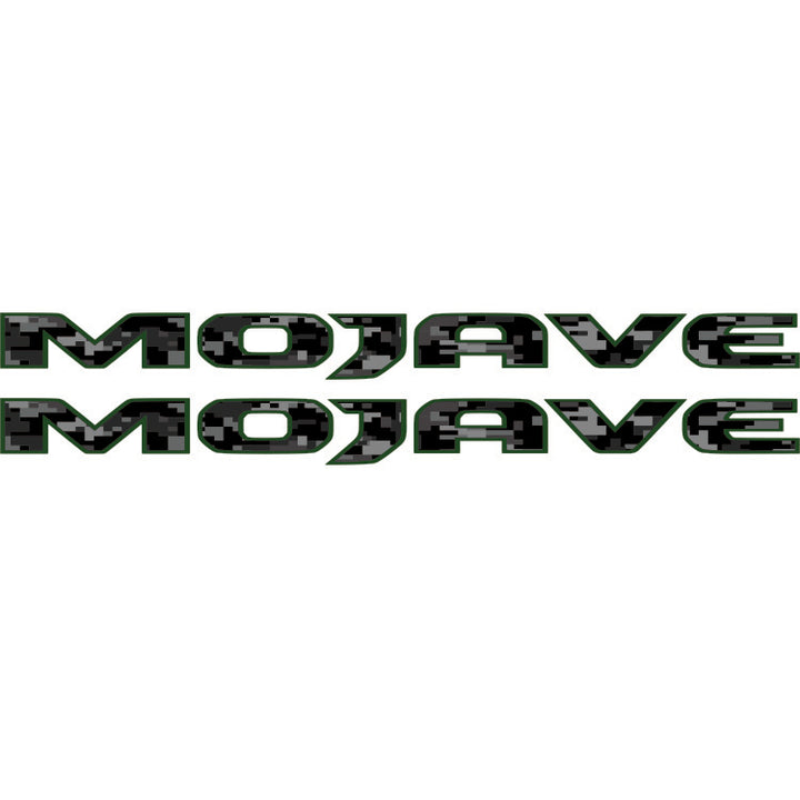 Mojave Hood Lettering - Black Digital Camo